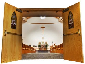 church doors open catholic